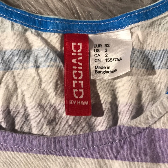 H&M Women's Tank top, size 2, multi-color stripes! - Picture 2 of 3